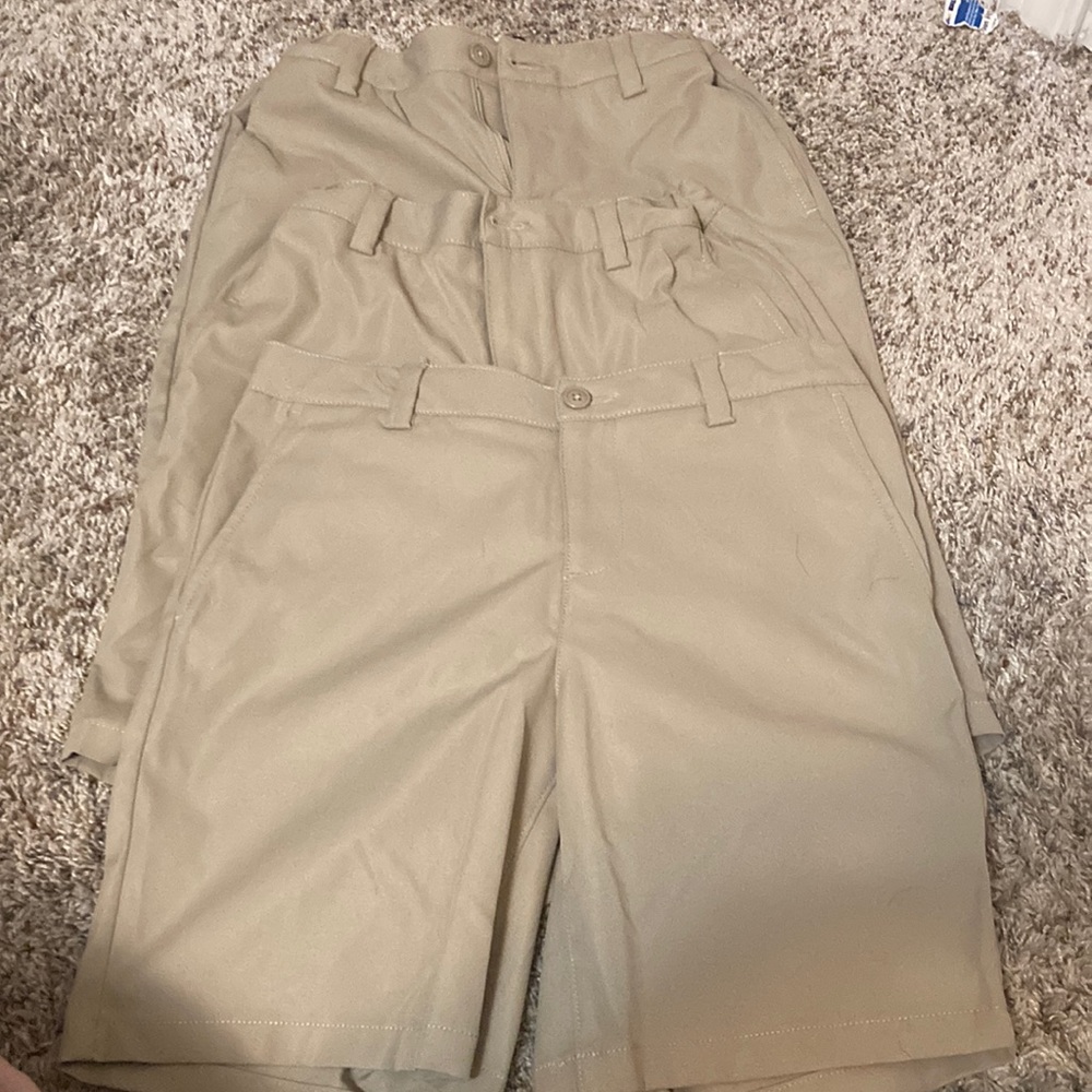 Lands end girls uniform shorts khaki
